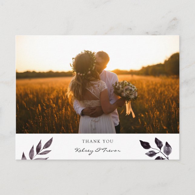 Foto por Aquarela Moderna Obrigado Cartão Postal (Frente)