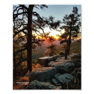 Foto Por do sol bonito na arizona da borda de Mogollon