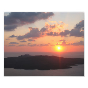 Foto Por do sol brilhante de Santorini