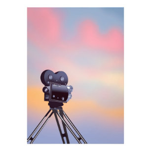 Foto pôr do sol da câmara Vintage Movie