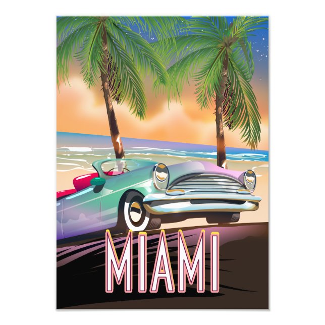 Foto pôr do sol de Miami (Frente)