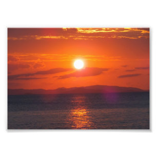 Foto Por do sol do oceano