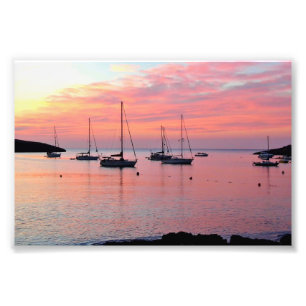 Foto Pôr do sol em Ibiza na Baía de Portinatx - Barcos