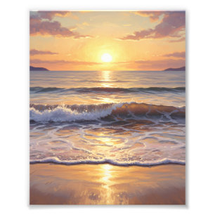 Foto Pôr do Sol no Oceano da Hora Dourada
