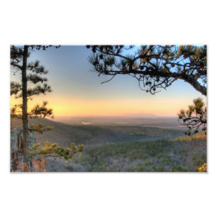 Foto Por do sol no pequeno Jean River Valley, Arkansas