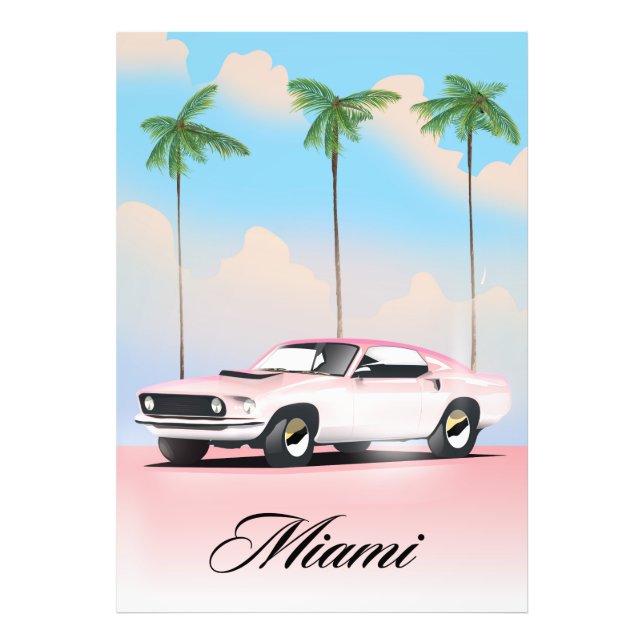 Foto Pôr do Sol Rosa de Miami (Frente)