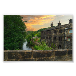 Foto Pôr do sol sobre a ponte Hawksclough, Mytholmroyd