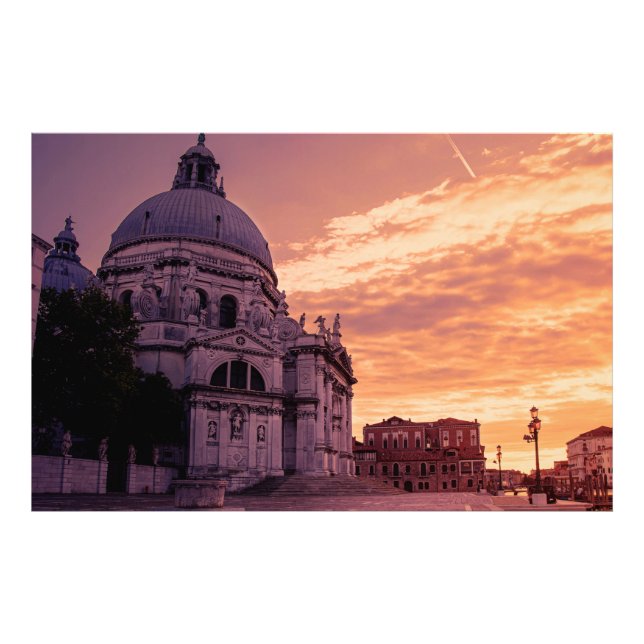 Foto Pôr do sol sobre Basilica em Veneza (Frente)