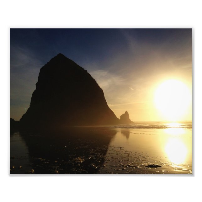 Foto Pôr do sol sobre Cannon Beach, Oregon (Frente)