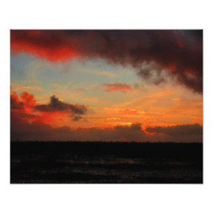 FOTO PÔR DO SOL SOBRE O MAR