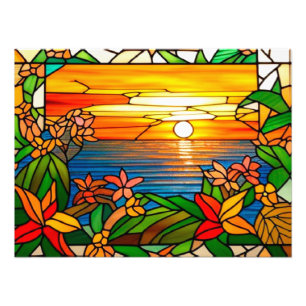 Foto Pôr do sol tropical sobre o horizonte do oceano