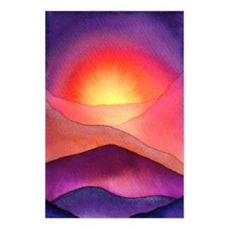Foto Pôr do Sol Vibrante Roxo e Laranja