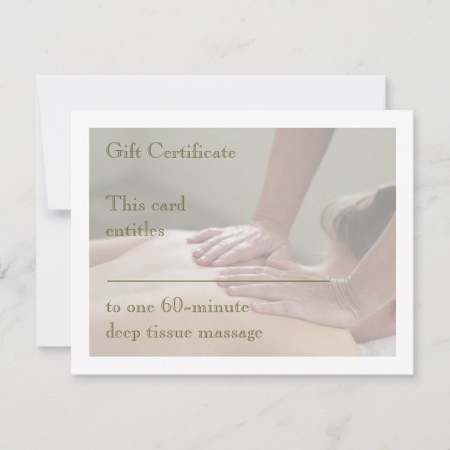 Foto por Massagem Sueca - Back - Gift Certificate (Frente)