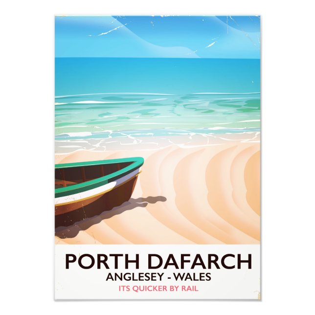 Foto Porth Dafarch, Anglesey cartaz de praia galês (Frente)