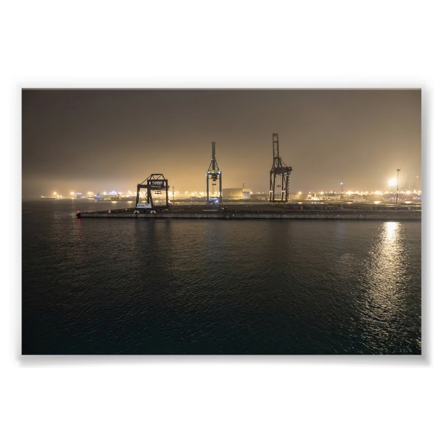 Foto Porto de Hull à Noite – Docklands Industriais (Frente)