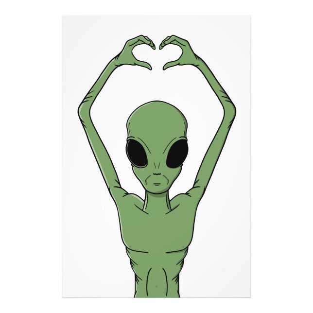 Foto Pose do Coração Alien (Frente)