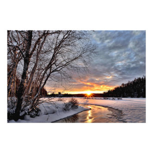 Foto poster cênico da paisagem de inverno