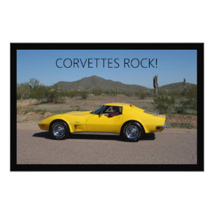 Foto Poster Covettes Rock 1973 C3 Corvette