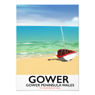 Foto Poster da praia de Wales da península de Gower