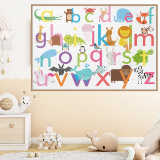 Foto Poster de Alfabeto Animal Adorável