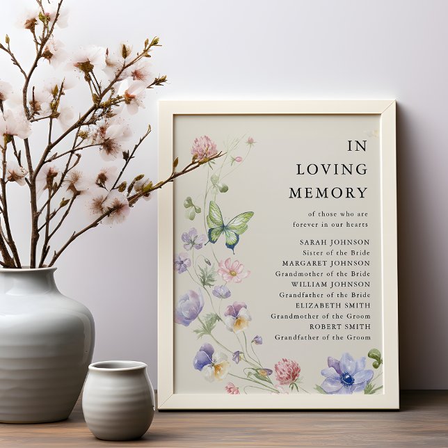 Foto Poster de Casamento Colorido de Primavera Wildflow (Criador carregado)