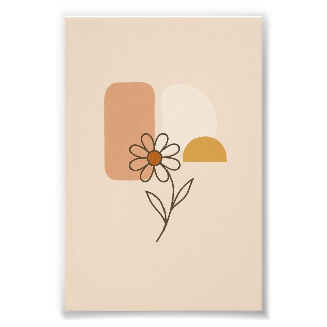 Foto Poster de Daisy Flower minimalista (Frente)