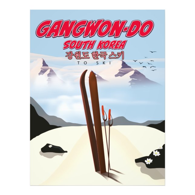 Foto Poster de Esqui Gangwon do coro (Frente)