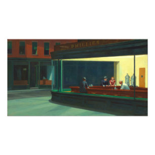 Foto Poster de Jantar Vintage Edward Hopper Nighthawks