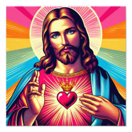 Foto Poster de Jesus Colorido!