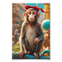 Poster de macaco bonito