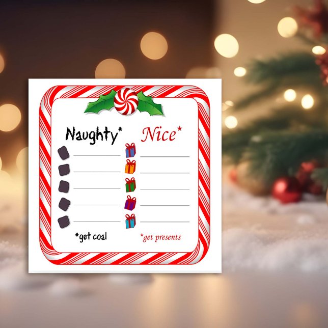 Foto Poster de Nomes. Malvado ou legal (Naughty or Nice Poster. You know who you are. Santa wants names! 
)