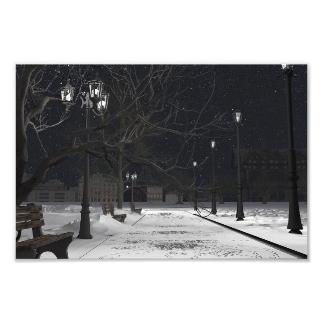 Foto poster de papel 36"x24" com imagem "City Park" (Frente)