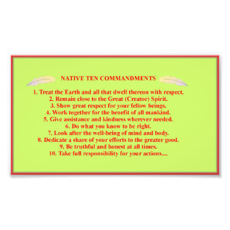 Foto Poster de Papel Fotográfico de 10 Mandamentos Nati