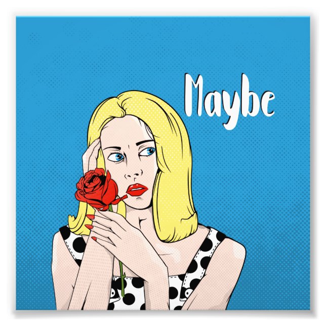 Foto Poster de Retro Talvez Mulher (Frente)