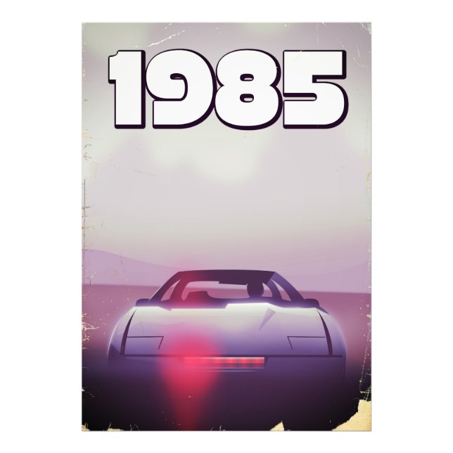 Foto poster de supercarro de 1985 (Frente)