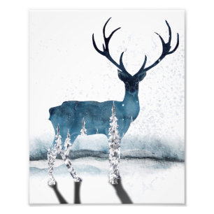 Foto Poster de Veado da Floresta de inverno