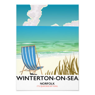 Foto Poster de viagens da praia de Norfolk do