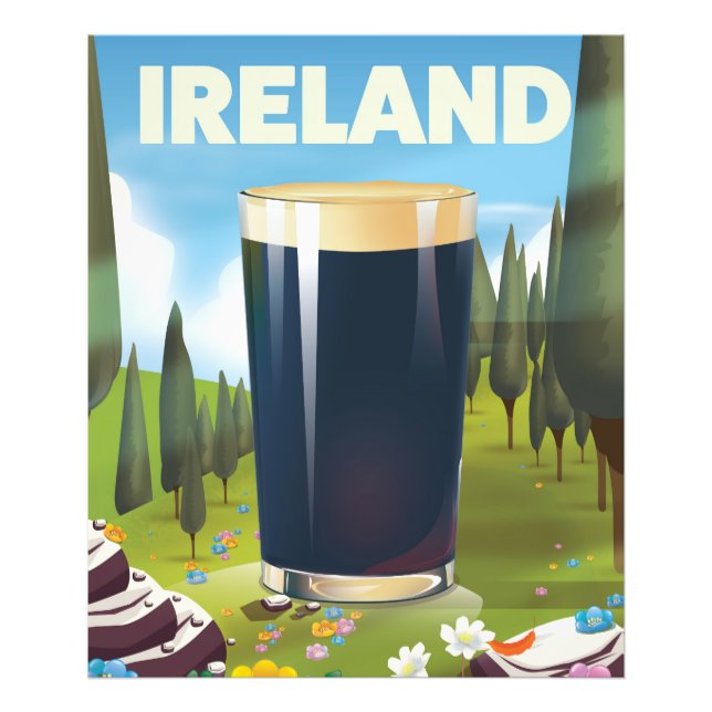 Foto Poster de viagens de Impressão da Irlanda (Frente)