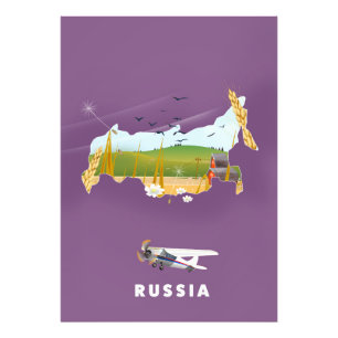 Foto poster de viagens de Mapa Russo