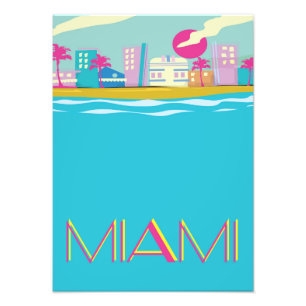 Foto Poster de viagens de Miami Vintage em 1980