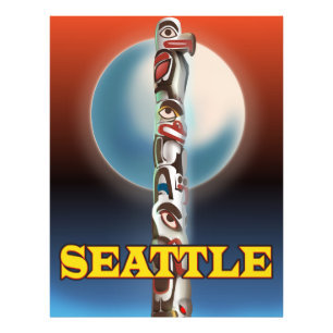 Foto poster de viagens de polo de Seattle