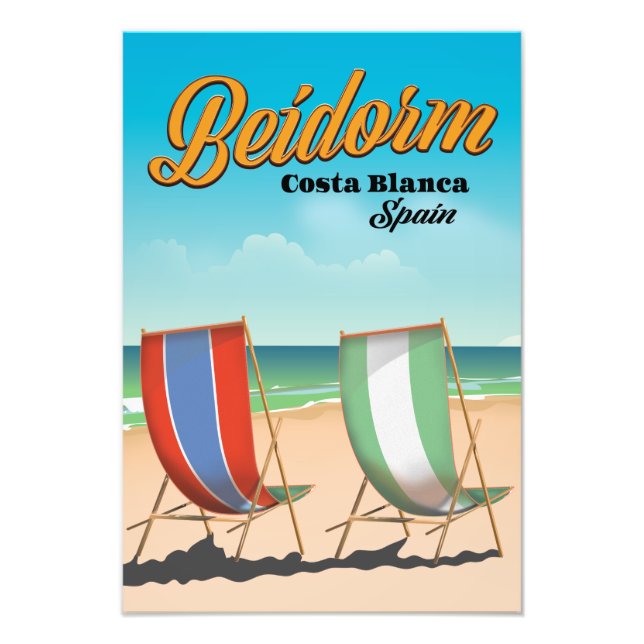 Foto Poster de viagens de praia de Benidorm (Frente)
