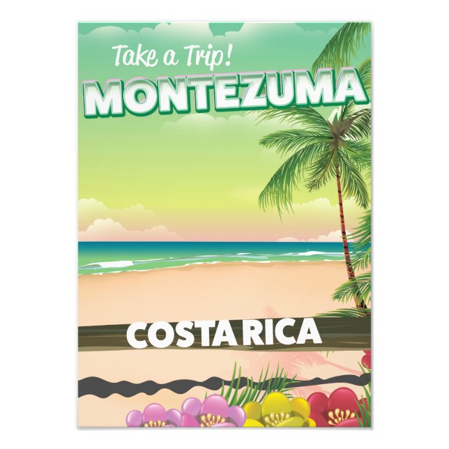 Foto Poster de viagens de praia Montezuma Costa Rica (Frente)
