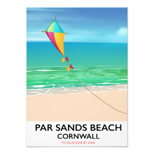 Foto poster de viagens de praia Par Sands Beach Cornwal