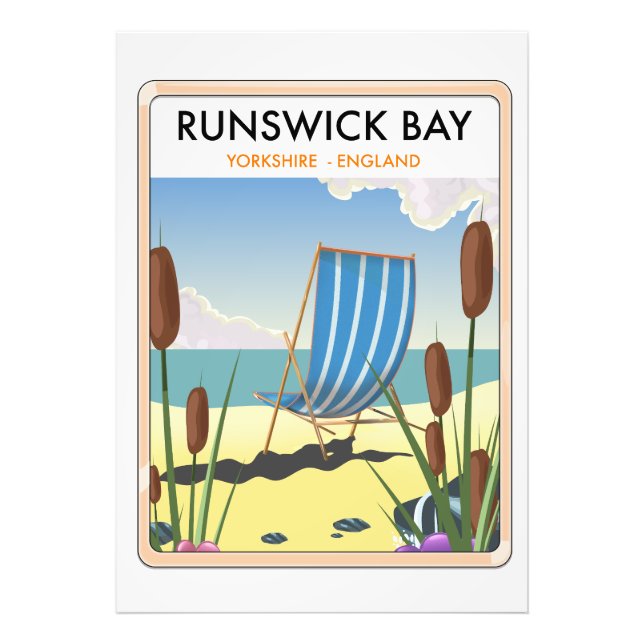 Foto Poster de viagens de Runswick Bay Yorkshire (Frente)