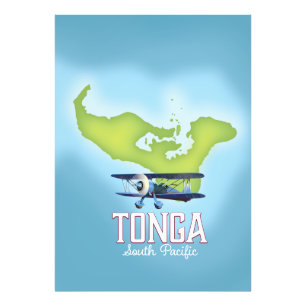 Foto poster de viagens de Voo do Mapa de Tonga