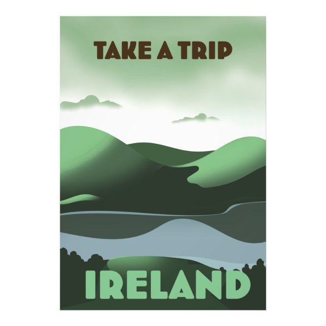 Foto Poster de viagens do estilo de colheita da Irlanda (Frente)