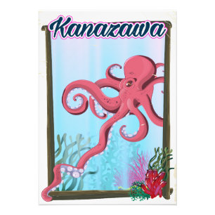 Foto Poster de viagens do estilo do vintage de Kanazawa