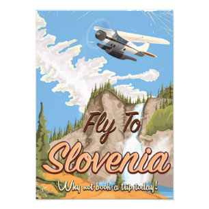 Foto Poster de viagens do estilo do vintage de Slovenia