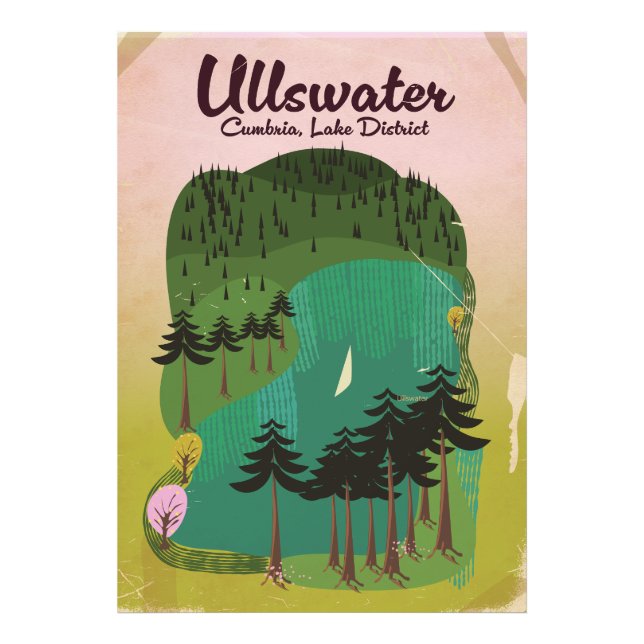 Foto Poster de viagens do lago de cratera do Canadá (Frente)